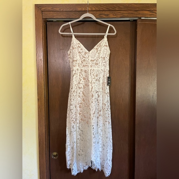Lulu's White Lace Midi Dress - Picture 2 of 3